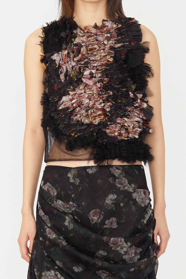 CAROLINE HU Tulle Blouse AW21BKPRTT01S